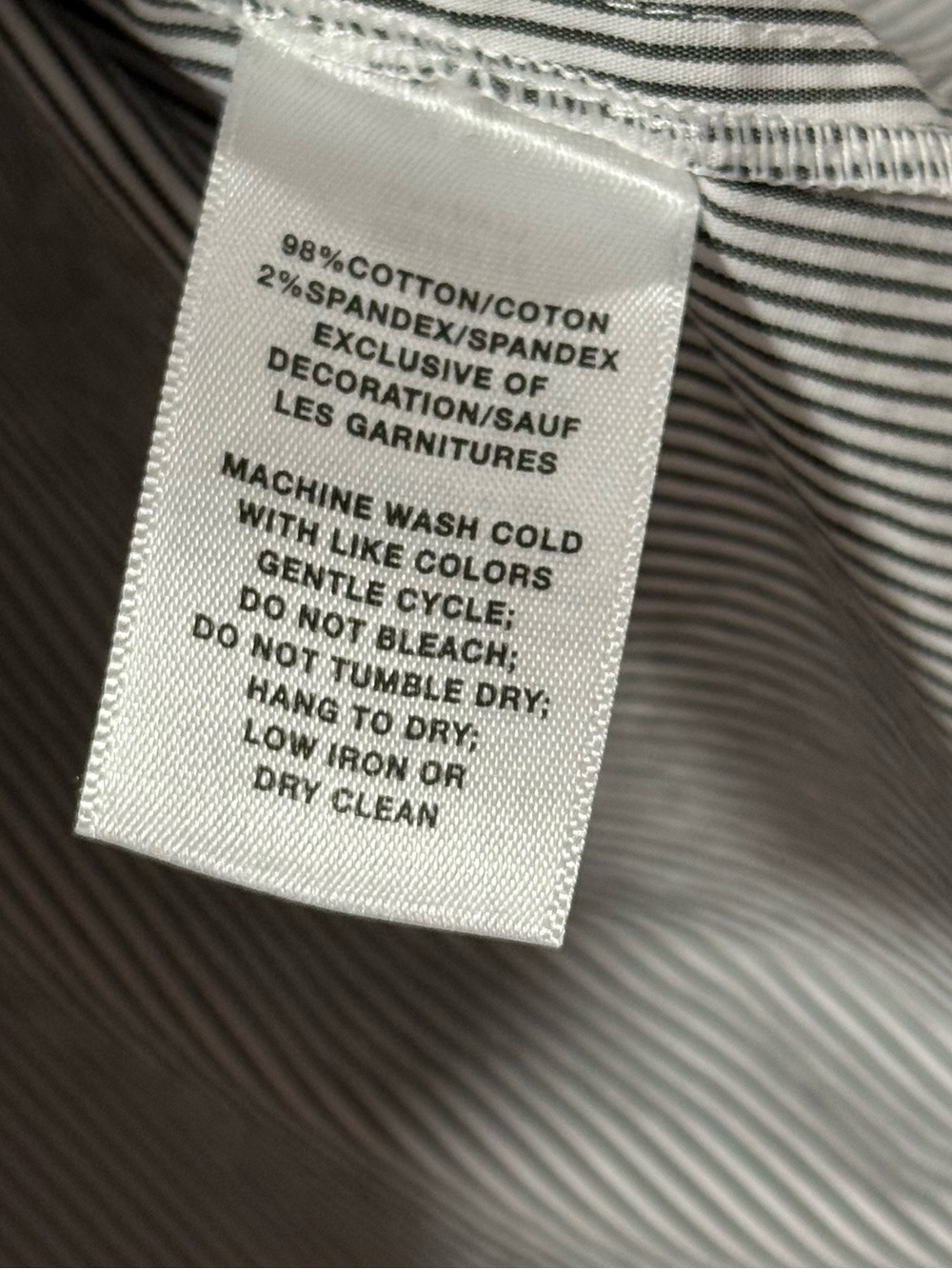 Lafayette 148 New York Black & White Pinstripe Button-Up | Size L - Picture 4 of 4